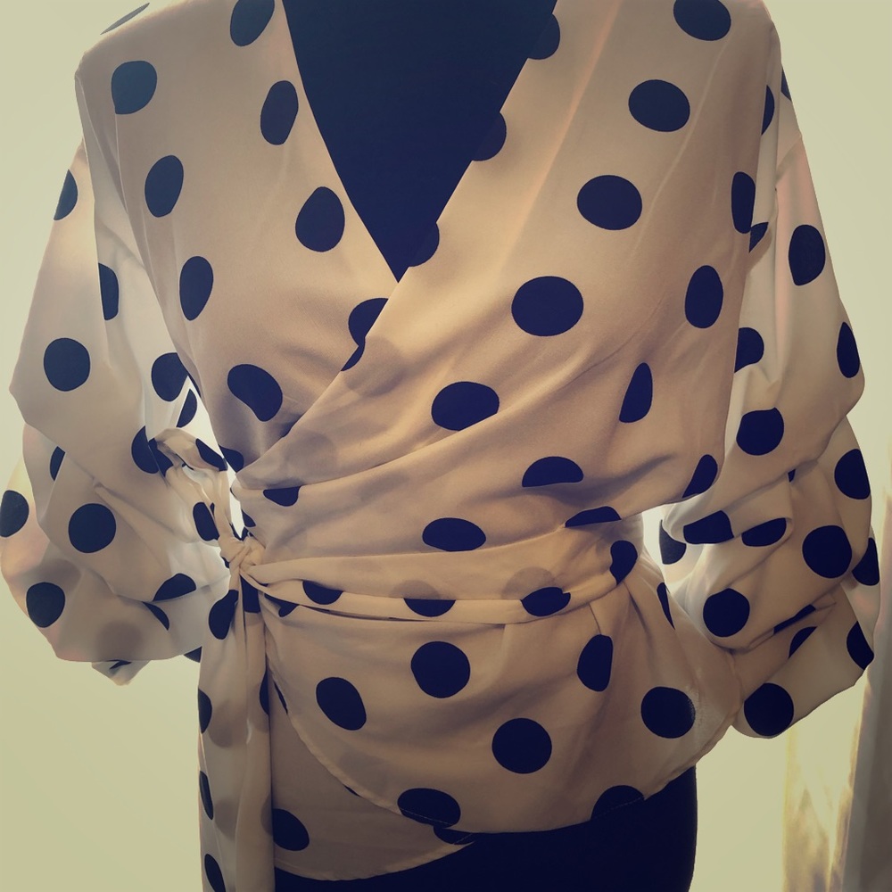 Black and White dot shirt
